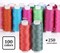 Sewing Thread Set 100 Color 250 Yards Each Spool Polyester Thread Kit with 10 Sewing Needles, 2 Needle Threader, Yarn Scissors, Stripper and Pearl Needle for Hand or Machine Sewing